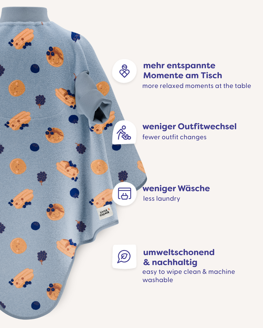 "Boo" Lätzchen - Blueberry Pancake