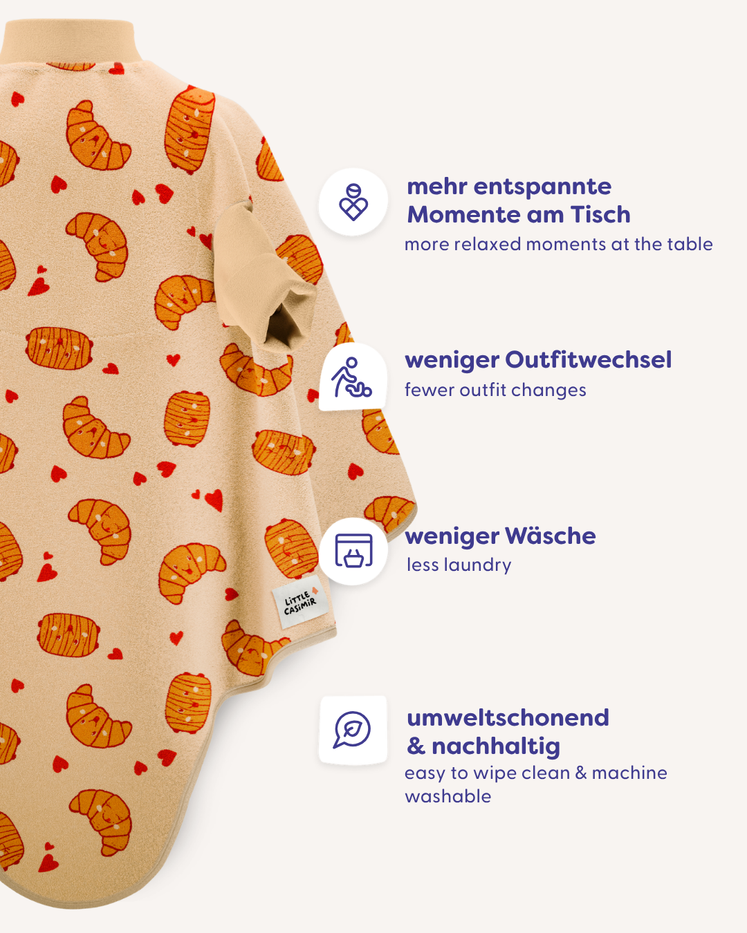 "Boo" Lätzchen - Croissant et Pain au Chocolat