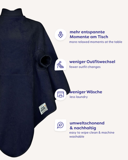 "Boo" bib - Midnight Blue