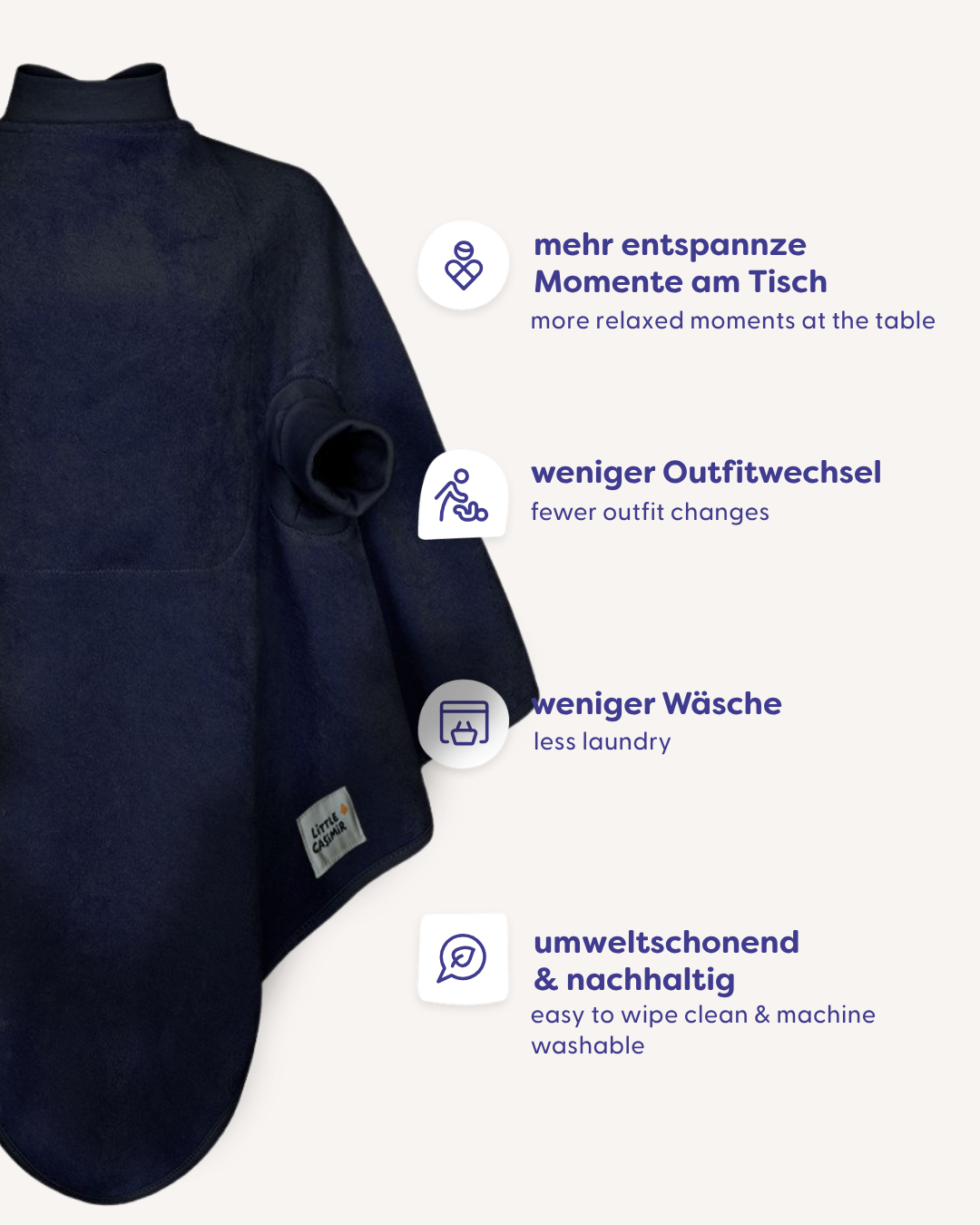 "Boo" Lätzchen - Midnight Blue