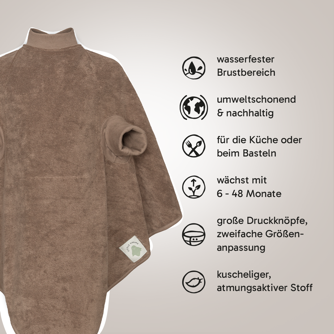 “Boo“ Bib – Grey Brown