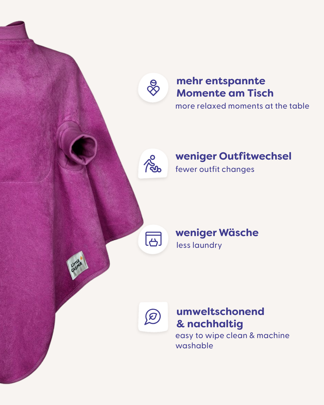 “Boo” bib - Bright Fuchsia
