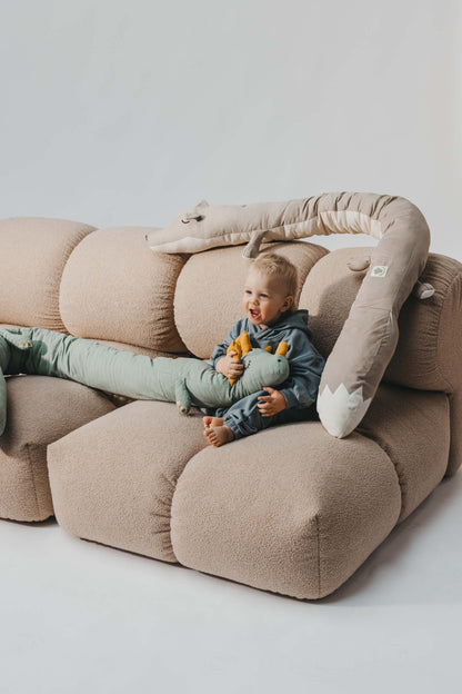 Bed snake "Cuddle Buddy - Sage Saurus"